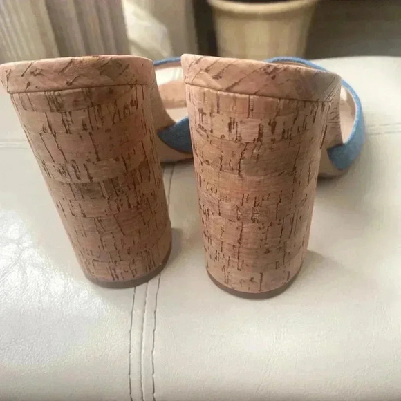 SCHUTZ  Woman’s Kaycee Denim Heels NWOT Size 7.5 B - Picture 7 of 8